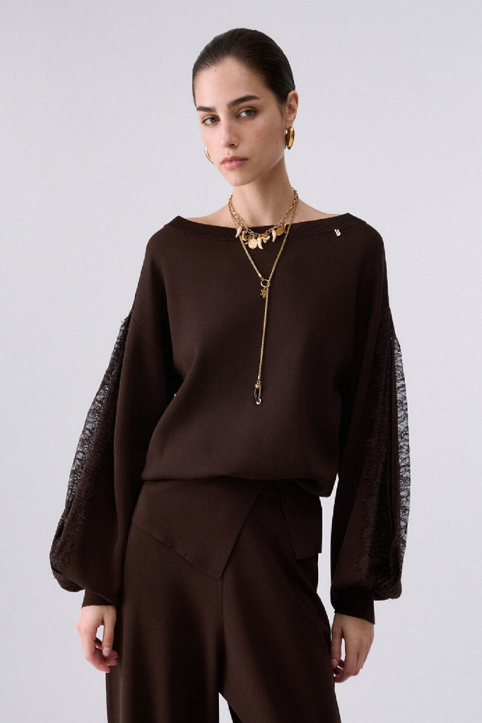  MAGLIA  CON INSERTI IN PIZZO LIU JO