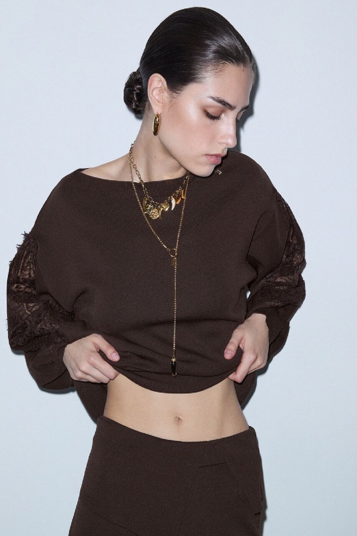  MAGLIA  CON INSERTI IN PIZZO LIU JO