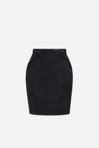 MINIGONNA IN GABARDINA CON MORSETTI GIOIELLO ELISABETTA FRANCHI