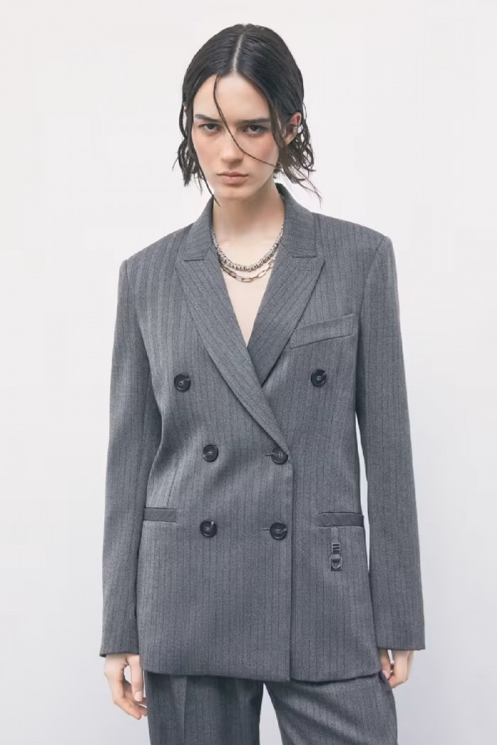 BLAZER DOPPIOPETTO GESSATO PATRIZIA PEPE 