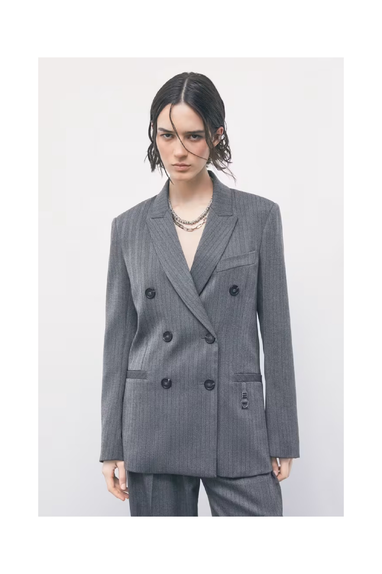 BLAZER DOPPIOPETTO GESSATO PATRIZIA PEPE 