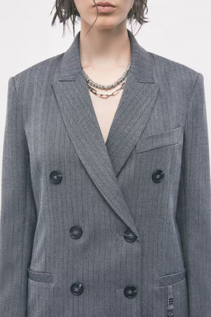 BLAZER DOPPIOPETTO GESSATO PATRIZIA PEPE 