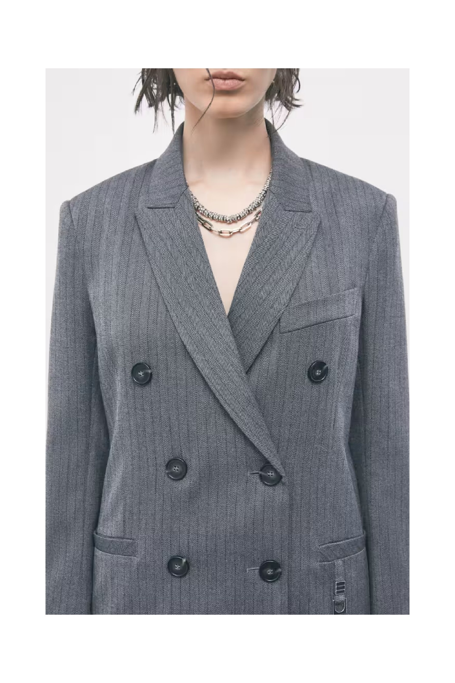 BLAZER DOPPIOPETTO GESSATO PATRIZIA PEPE 