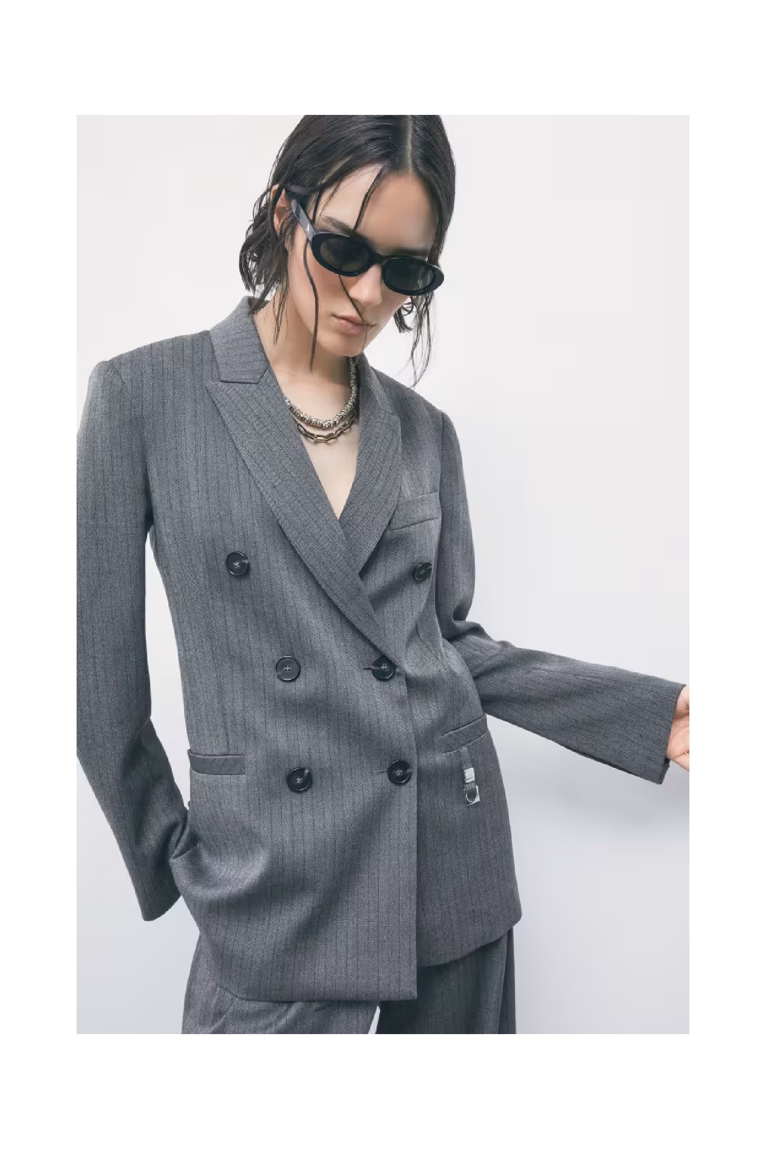 BLAZER DOPPIOPETTO GESSATO PATRIZIA PEPE 