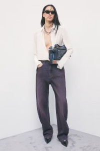 JEANS BARREL A VITA BASSA CON EFFETTO SPRAY PATRIZIA PEPE 