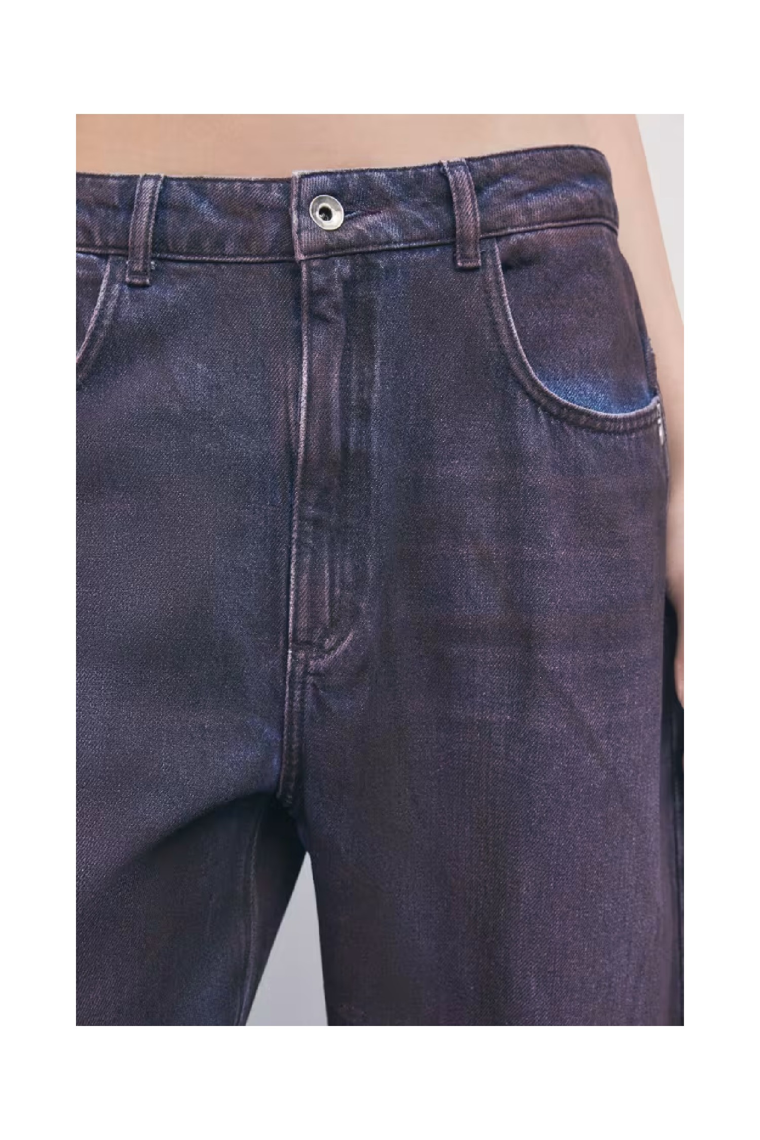 JEANS BARREL A VITA BASSA CON EFFETTO SPRAY PATRIZIA PEPE 