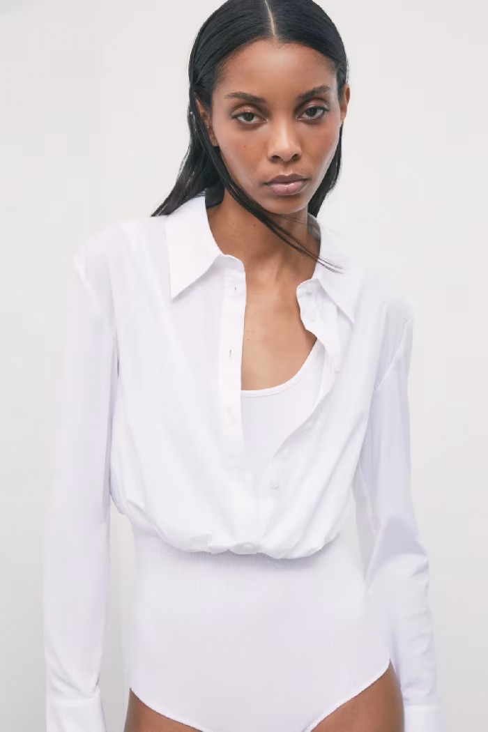 CAMICIA A BODY IN POPELINE PATRIZIA PEPE 