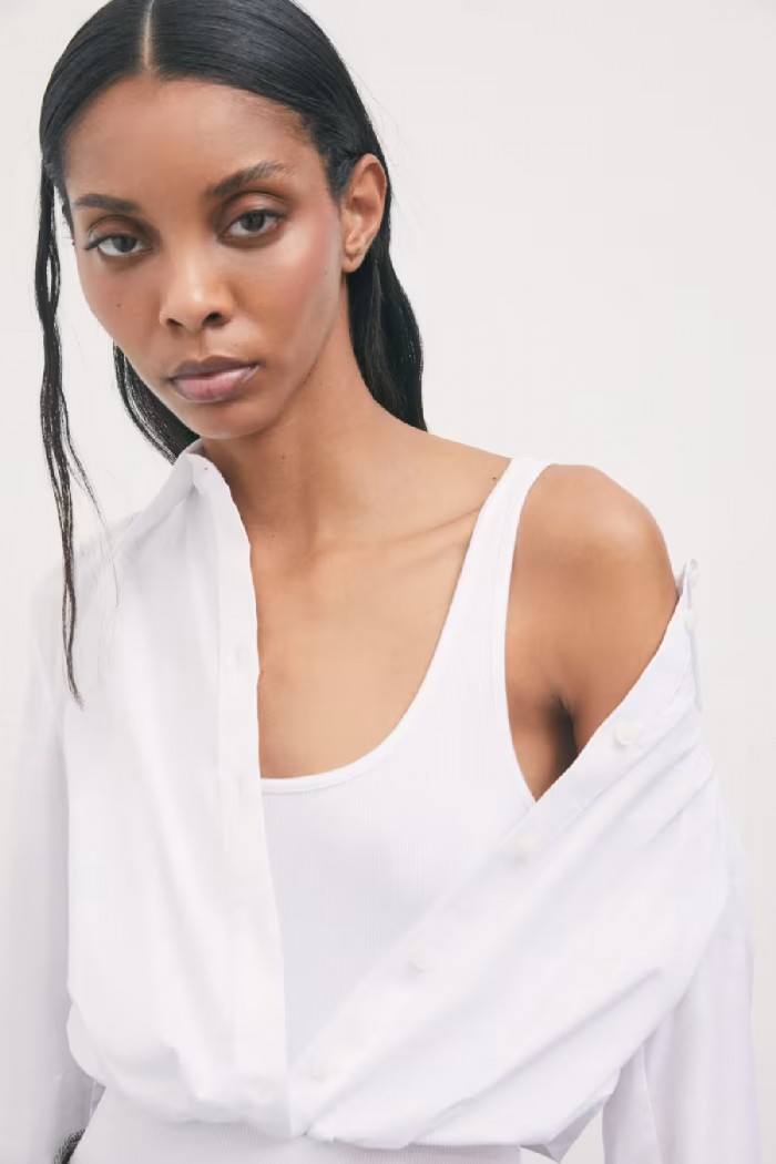 CAMICIA A BODY IN POPELINE PATRIZIA PEPE 