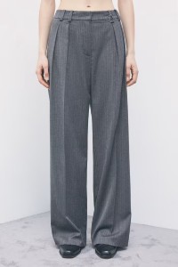 PANTALONI SARTORIALI WIDE LEG GESSATI PATRIZIA PEPE 