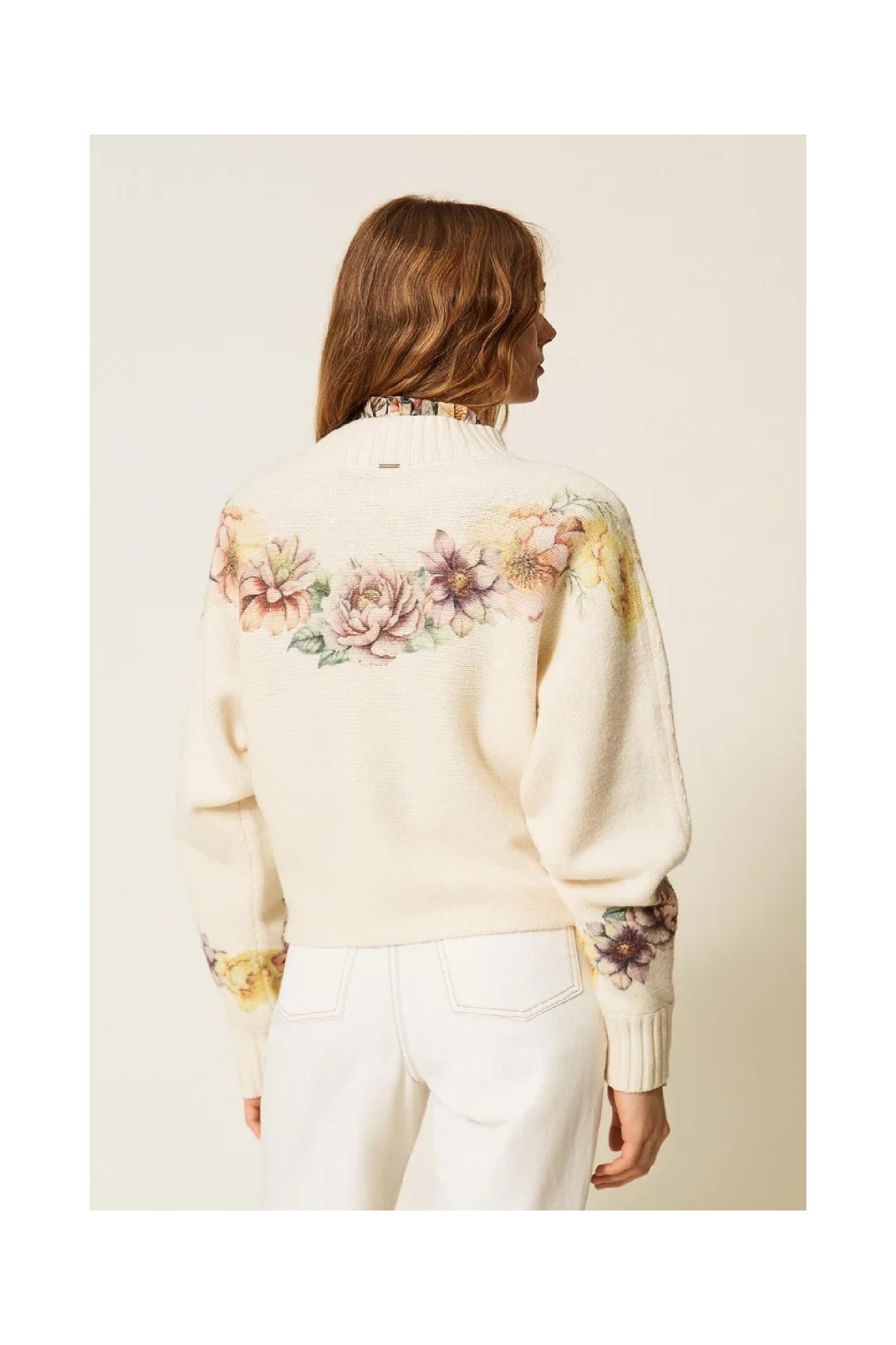 MAGLIA IN MISTO LANA CON STAMPA TWIN SET