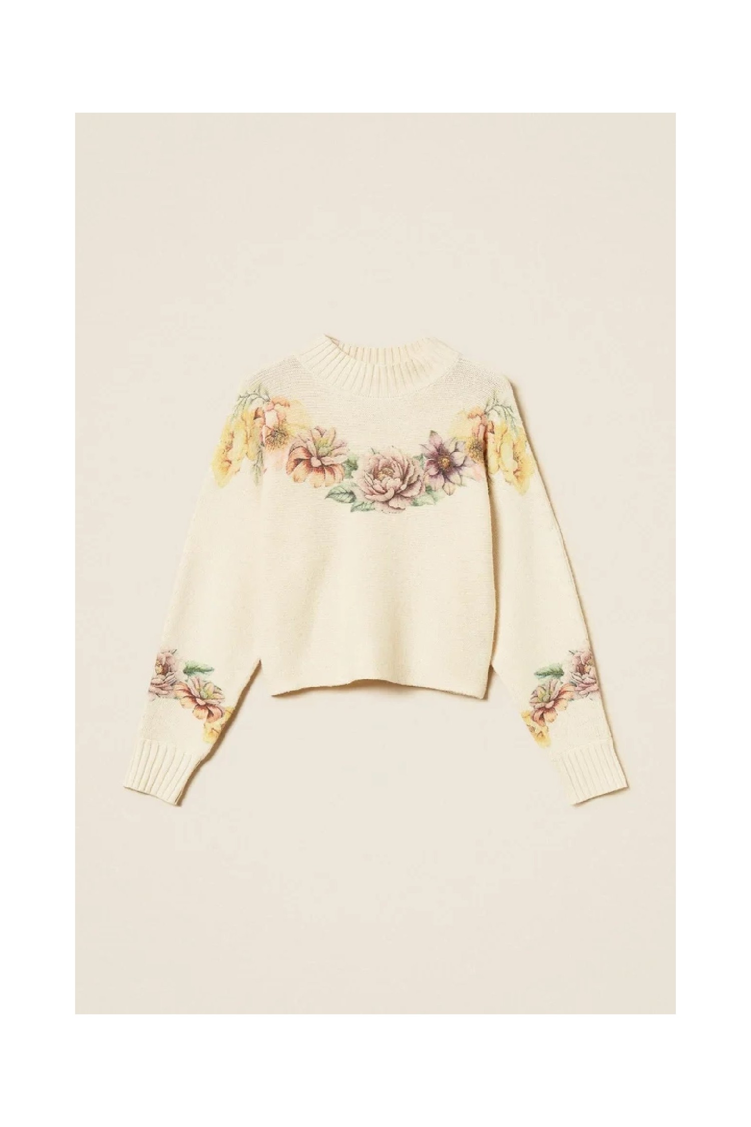 MAGLIA IN MISTO LANA CON STAMPA TWIN SET